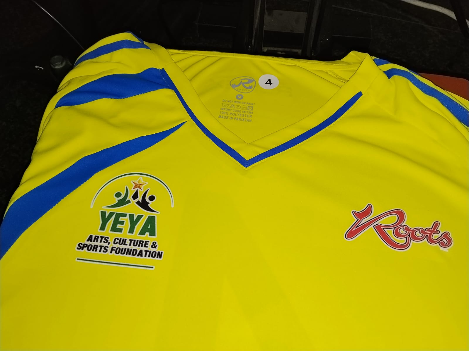 Printed sports kit for YEYA Arts, Culture and Sports Foundation